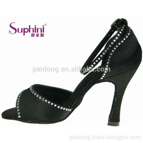 Fashion Black High Heel Dance Latin Shoes 735